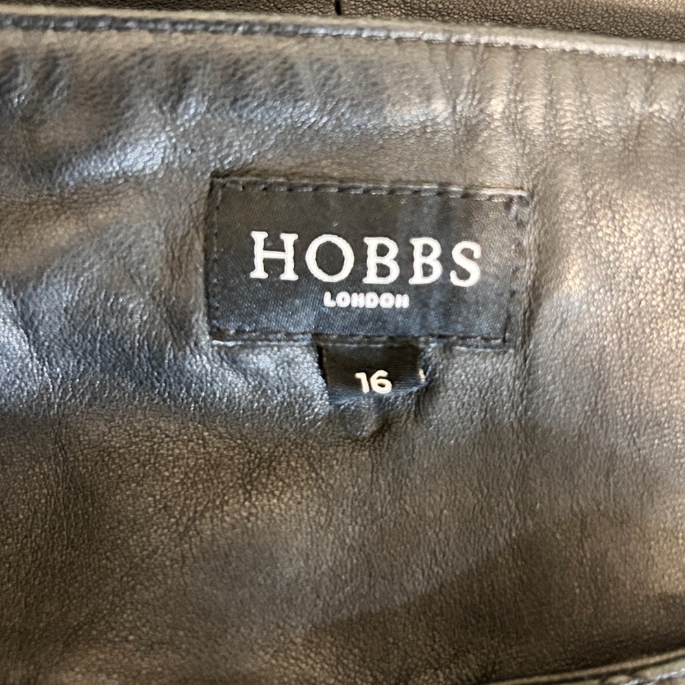 Hobbs London Black Leather Skirt - Picture 7 of 7